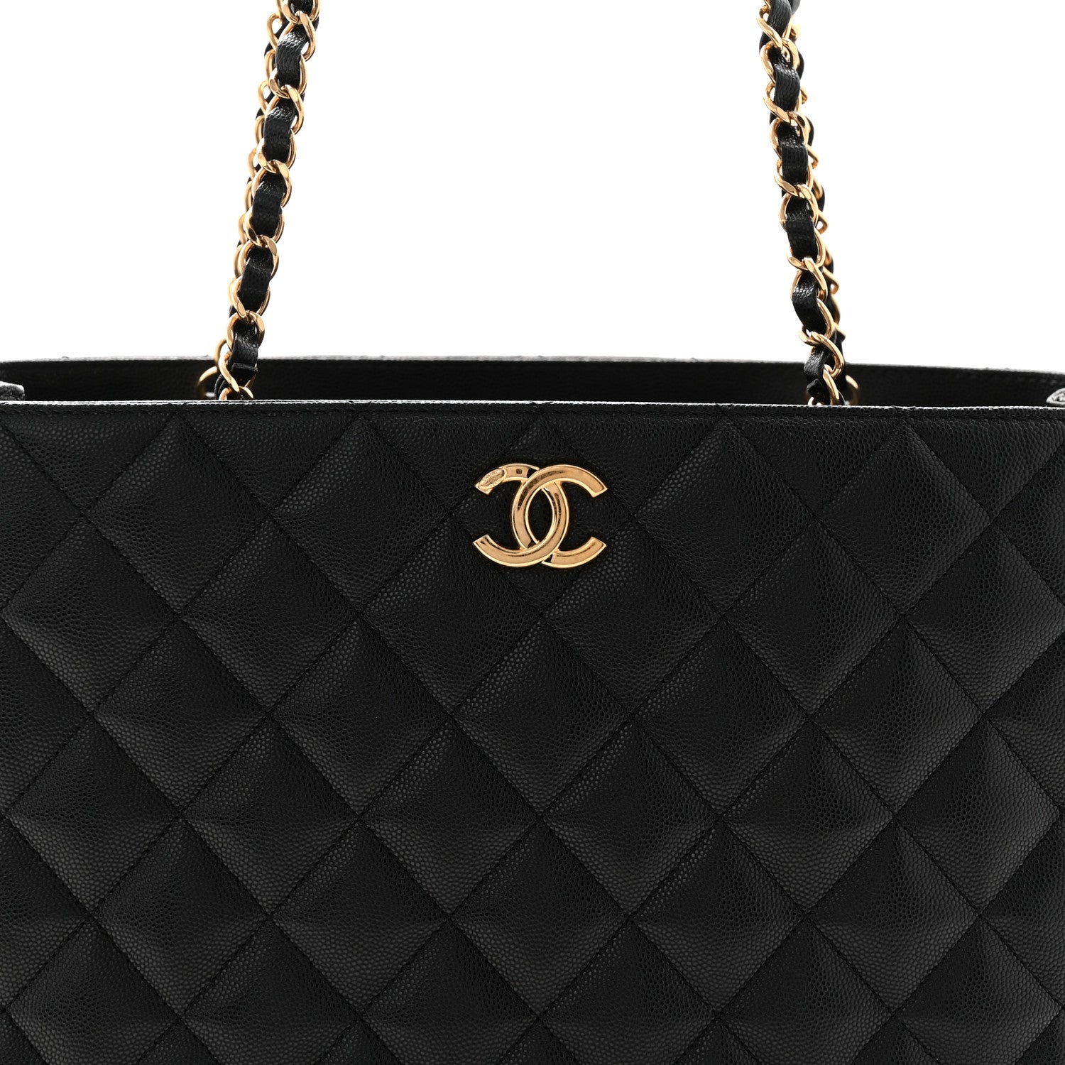 Chanel Caviar Quilted Small Shopping Tote Black 8 of 10