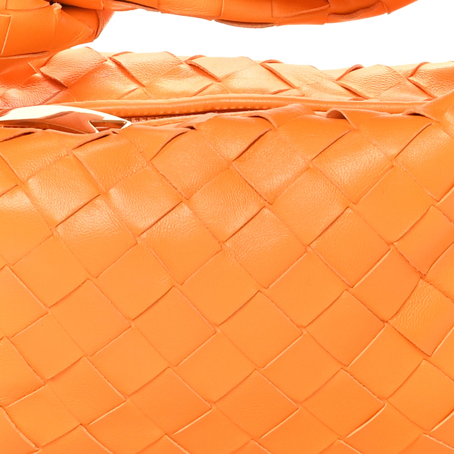 Nappa Intrecciato Mini Jodie Tangerine