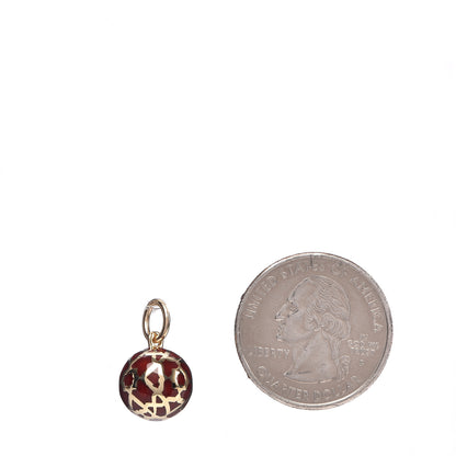 Tiffany 18K Yellow Gold Enamel Paloma Picasso Marrakesh Charm Red 2 of 3