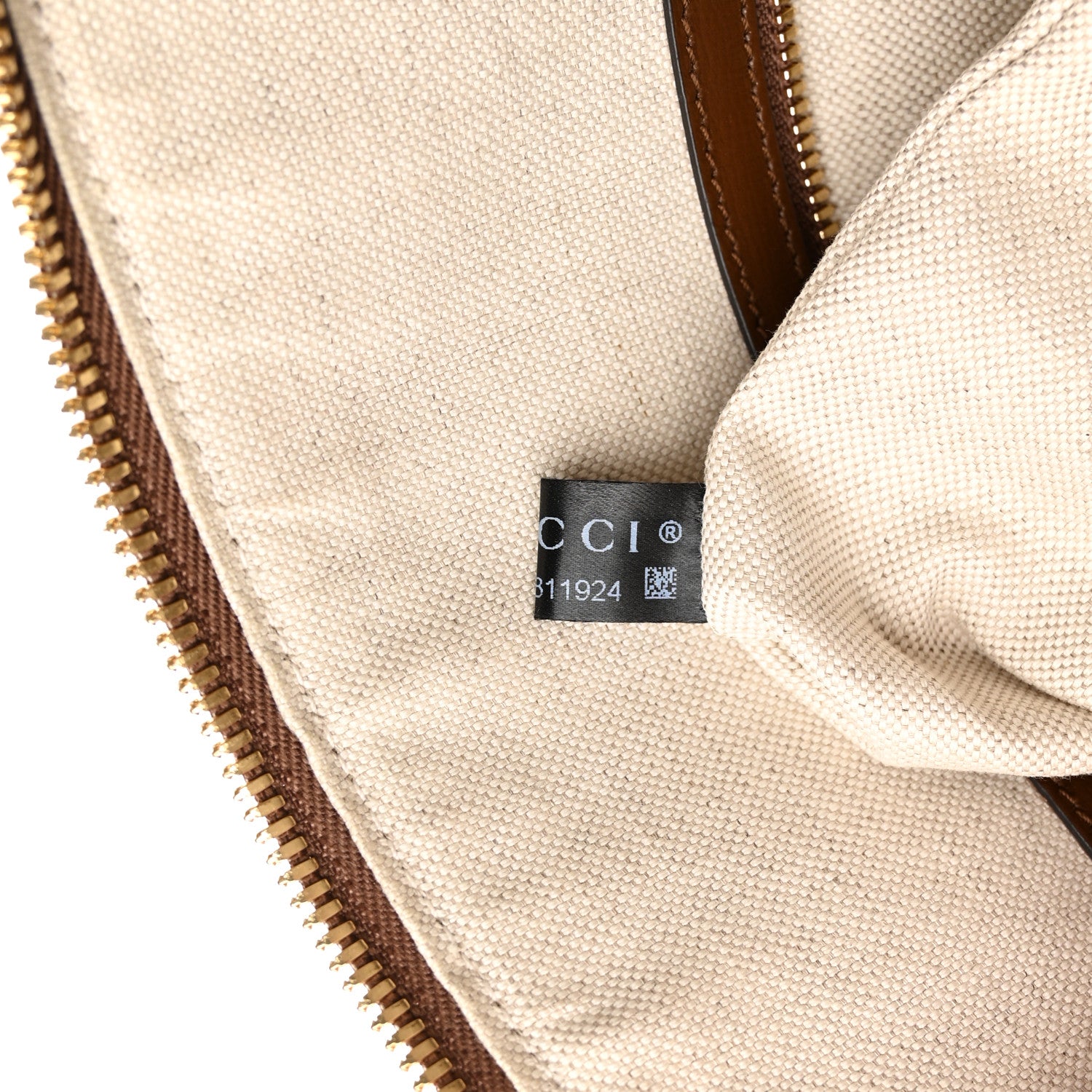 Gucci GG Supreme Monogram Azalea Calfskin Large Horsebit 1955 Duffle Bag Beige Ebony Brown Sugar 8 of 19