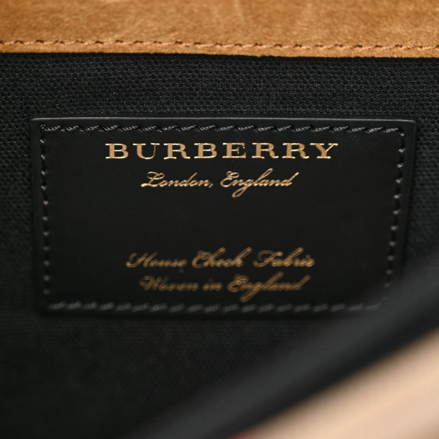 Burberry Derby Calfskin House Check Small Macken Crossbody Bag Black 6 of 11