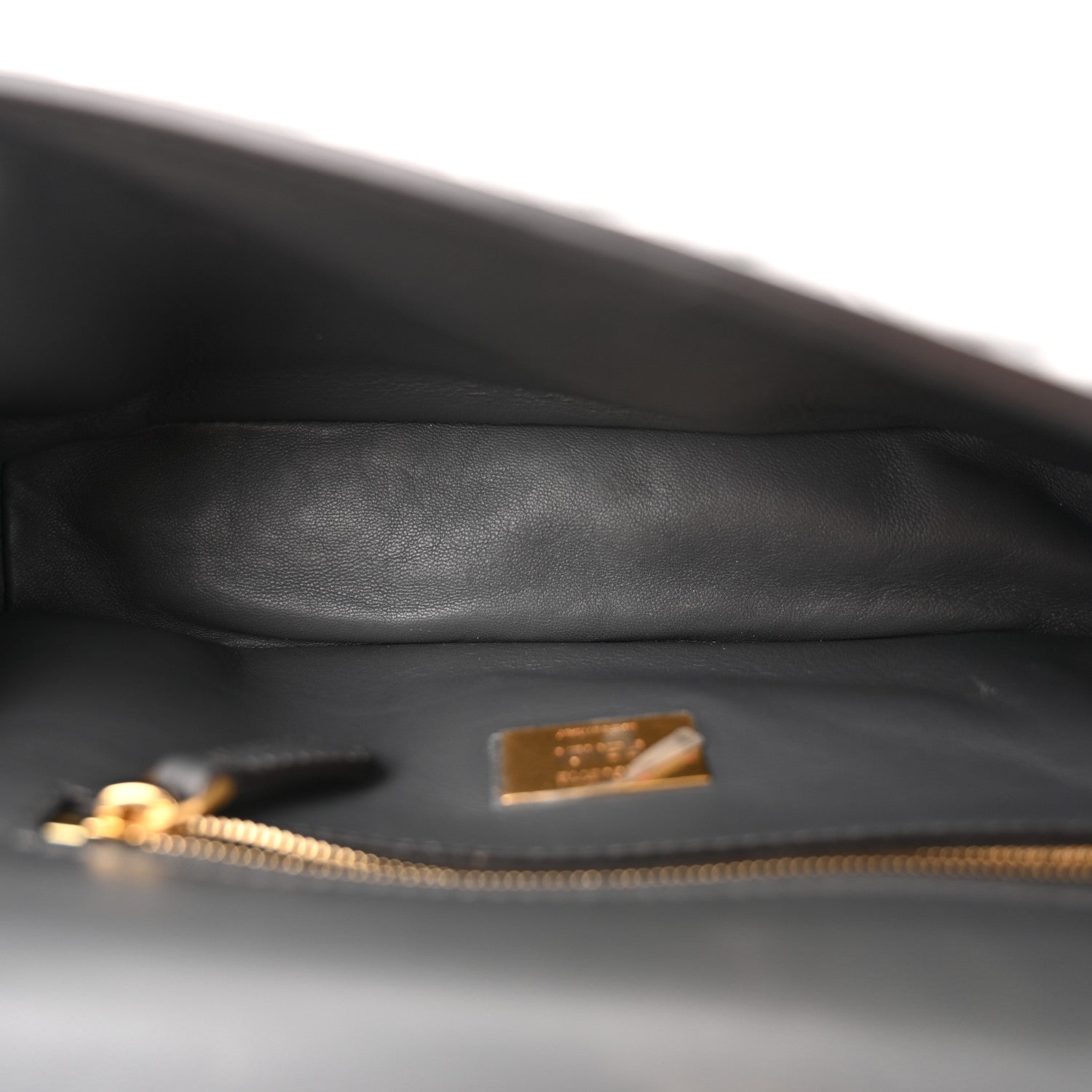 Fendi Nappa Small FF Embossed Mid Chain Baguette Anthracite 5 of 10