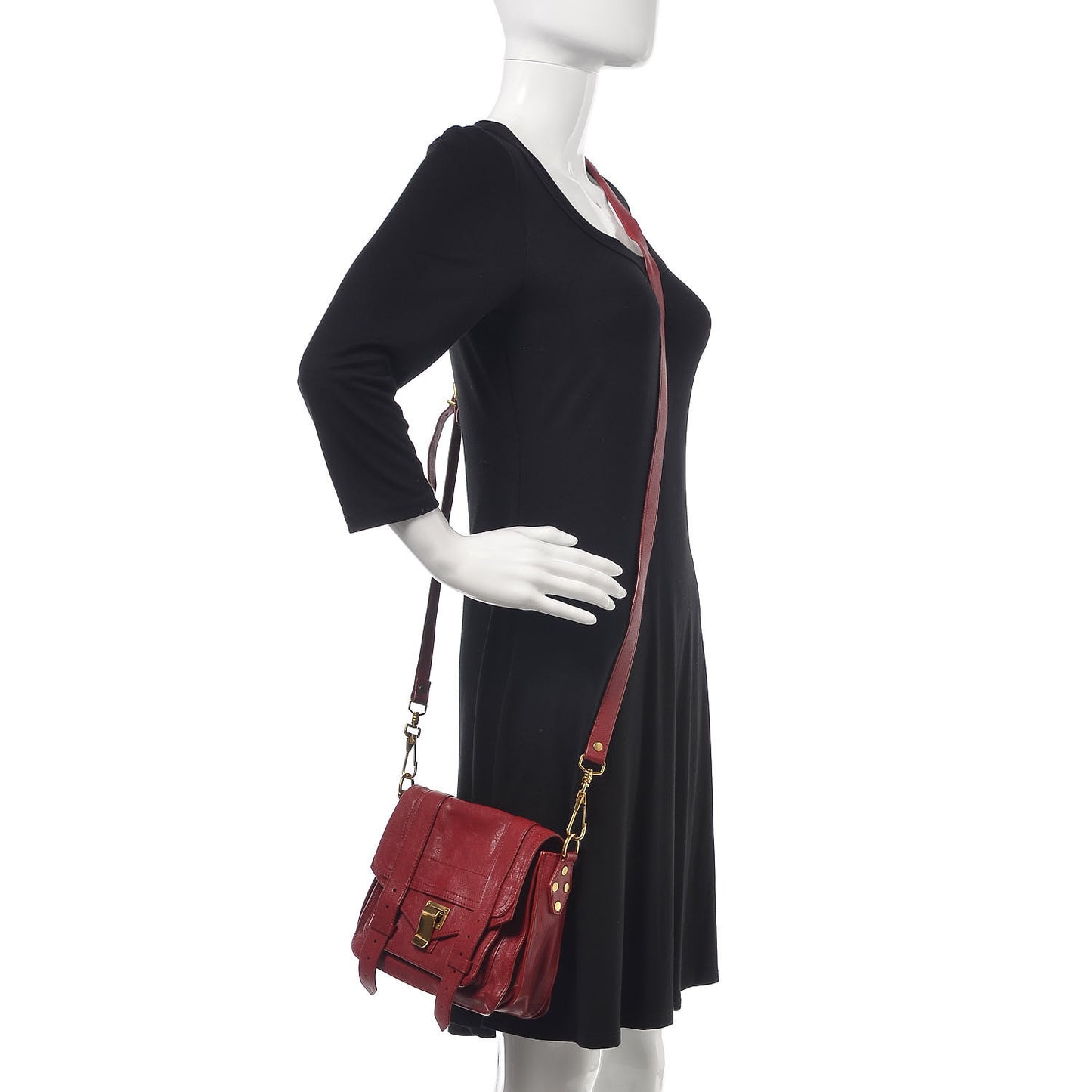 Lambskin PS1 Pouch Messenger Bag Burgundy