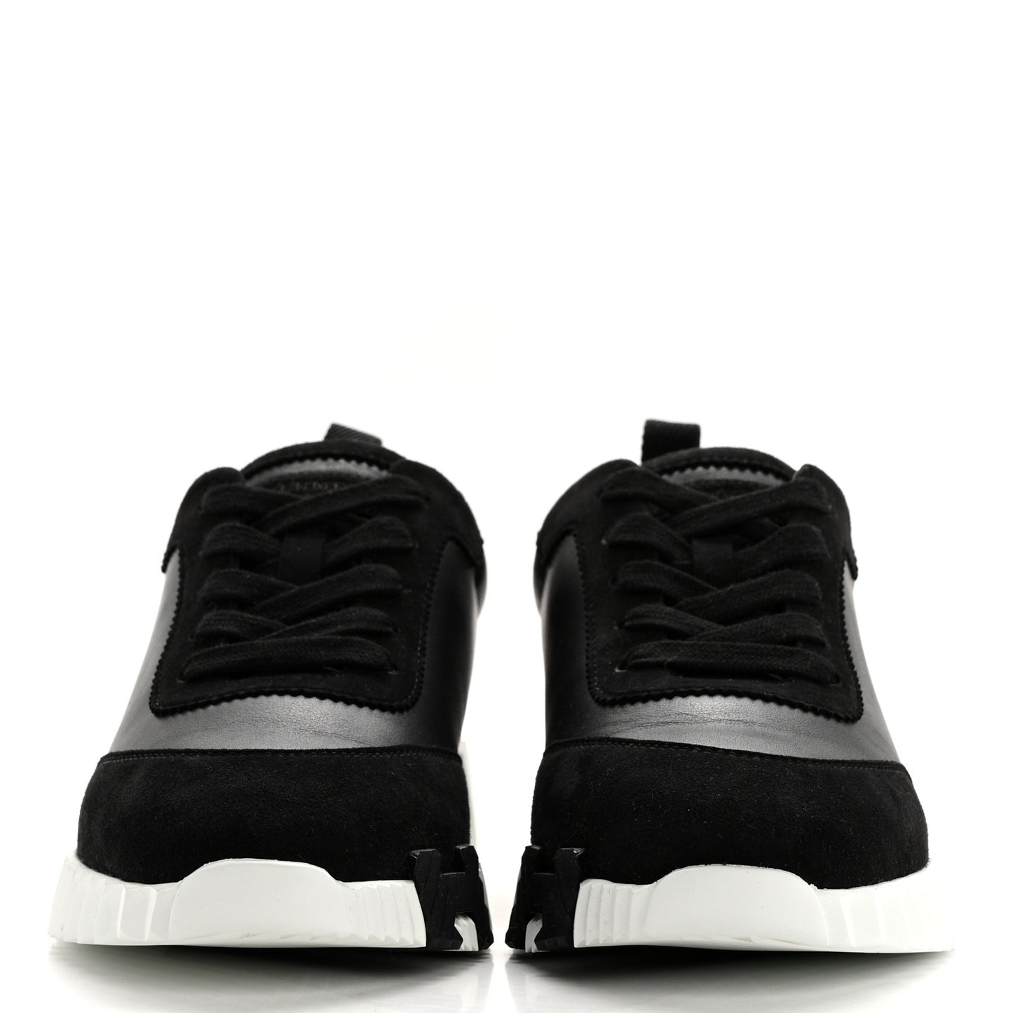 Goatskin Suede Goatskin Bouncing Sneakers 36 Black