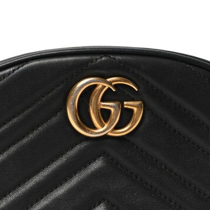 Gucci Calfskin Matelasse GG Marmont Belt Bag 75 30 Black 8 of 10