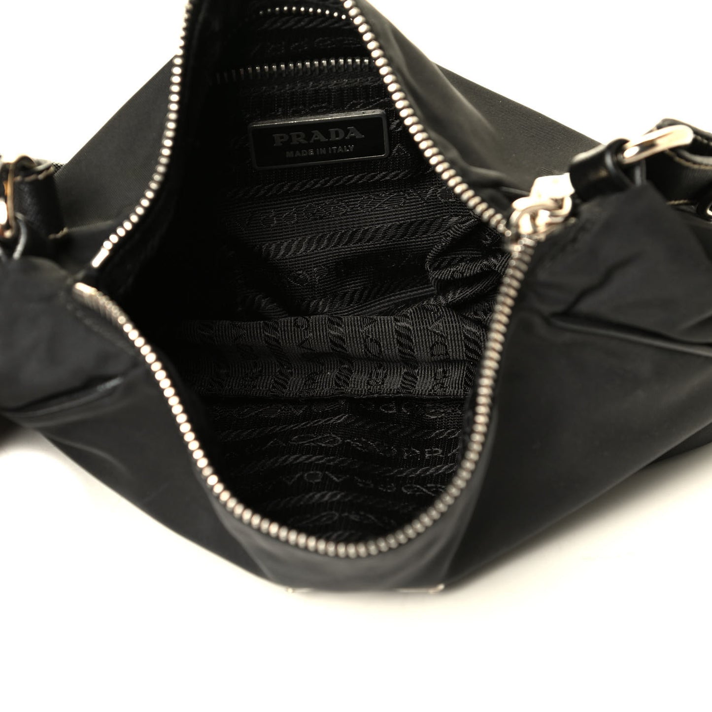 Tessuto Nylon Saffiano Pochette Black