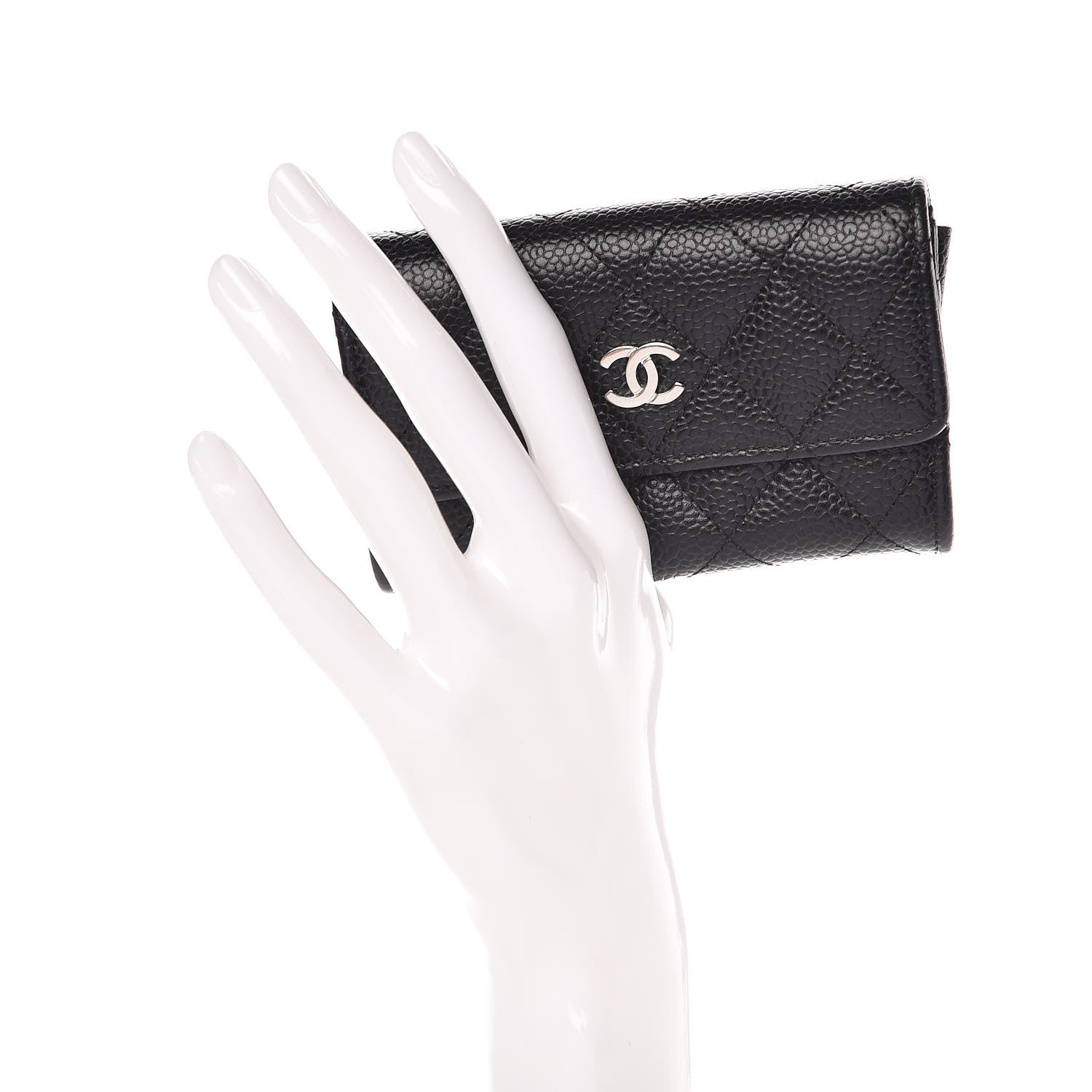 Chanel Caviar Quilted Flap Card Holder Black 2 of 9