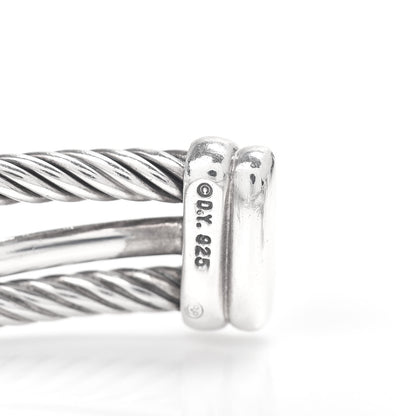 David Yurman Sterling Silver Diamond 7mm Crossover X Bracelet 4 of 4