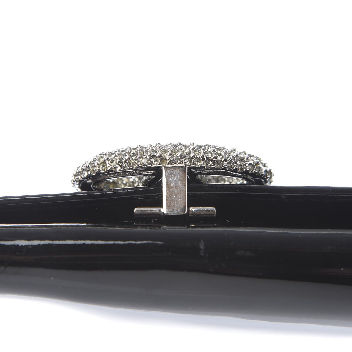 Valentino Garavani Patent Crystal Flap Wallet Black 9 of 10