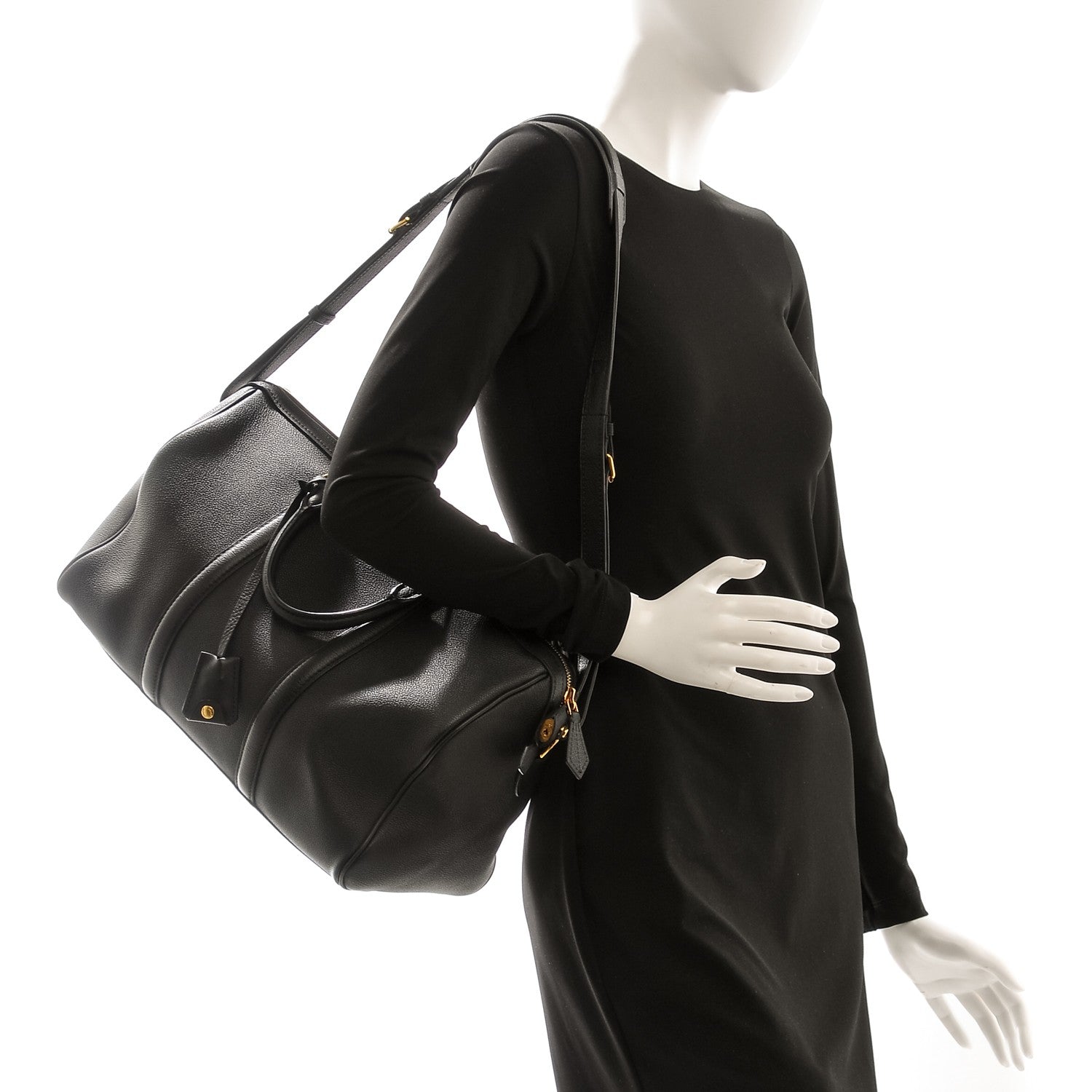 Louis Vuitton Veau Cachemire SC Bag MM Black 2 of 9