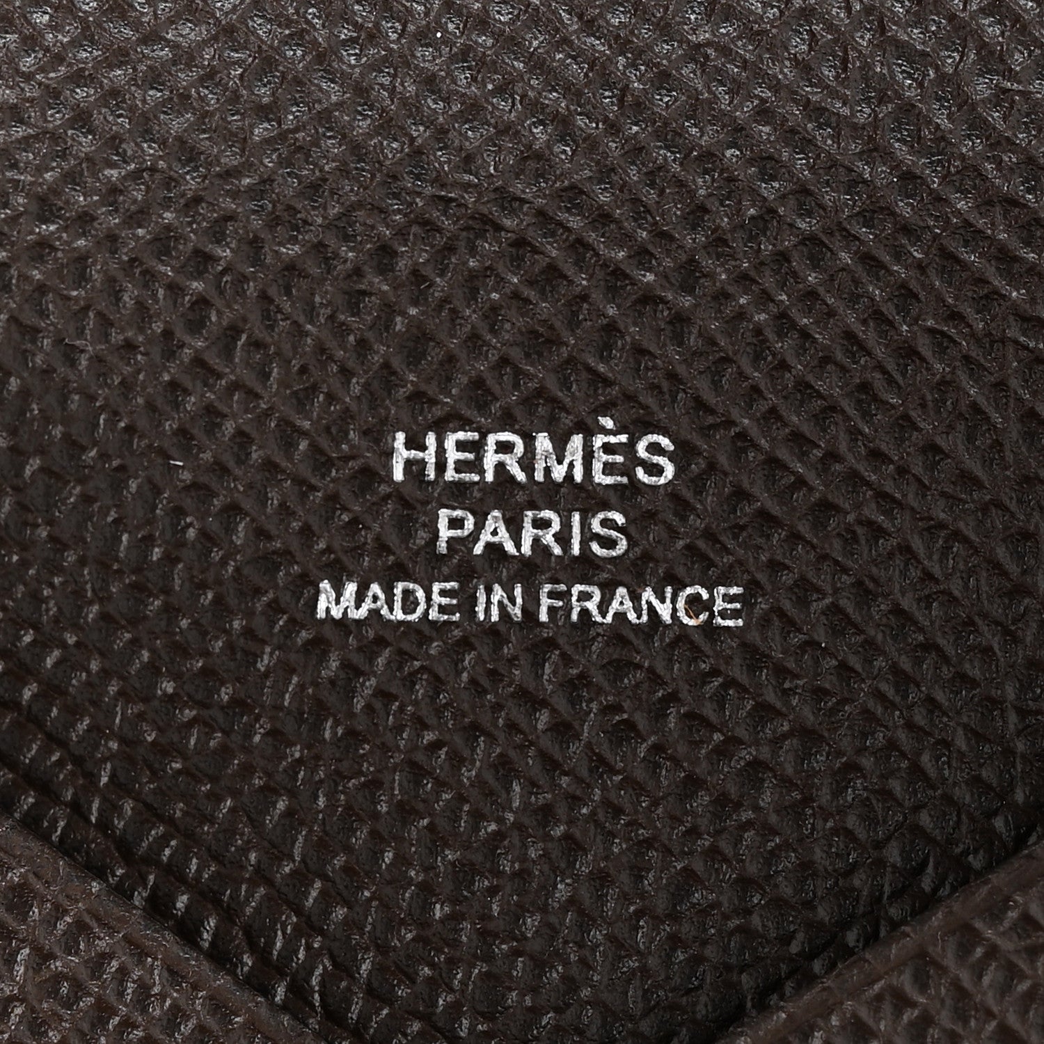 Hermes Epsom Calvi Card Case Chocolate 5 of 6