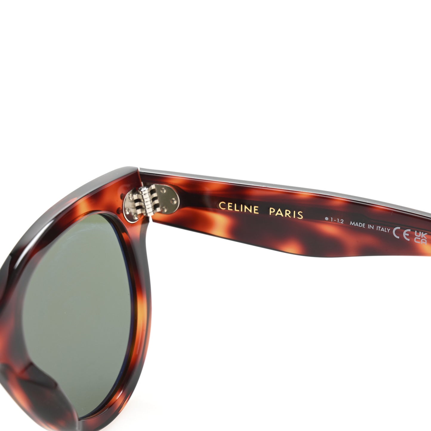Acetate Studded Mineral Round Sunglasses CL40031 Tortoise