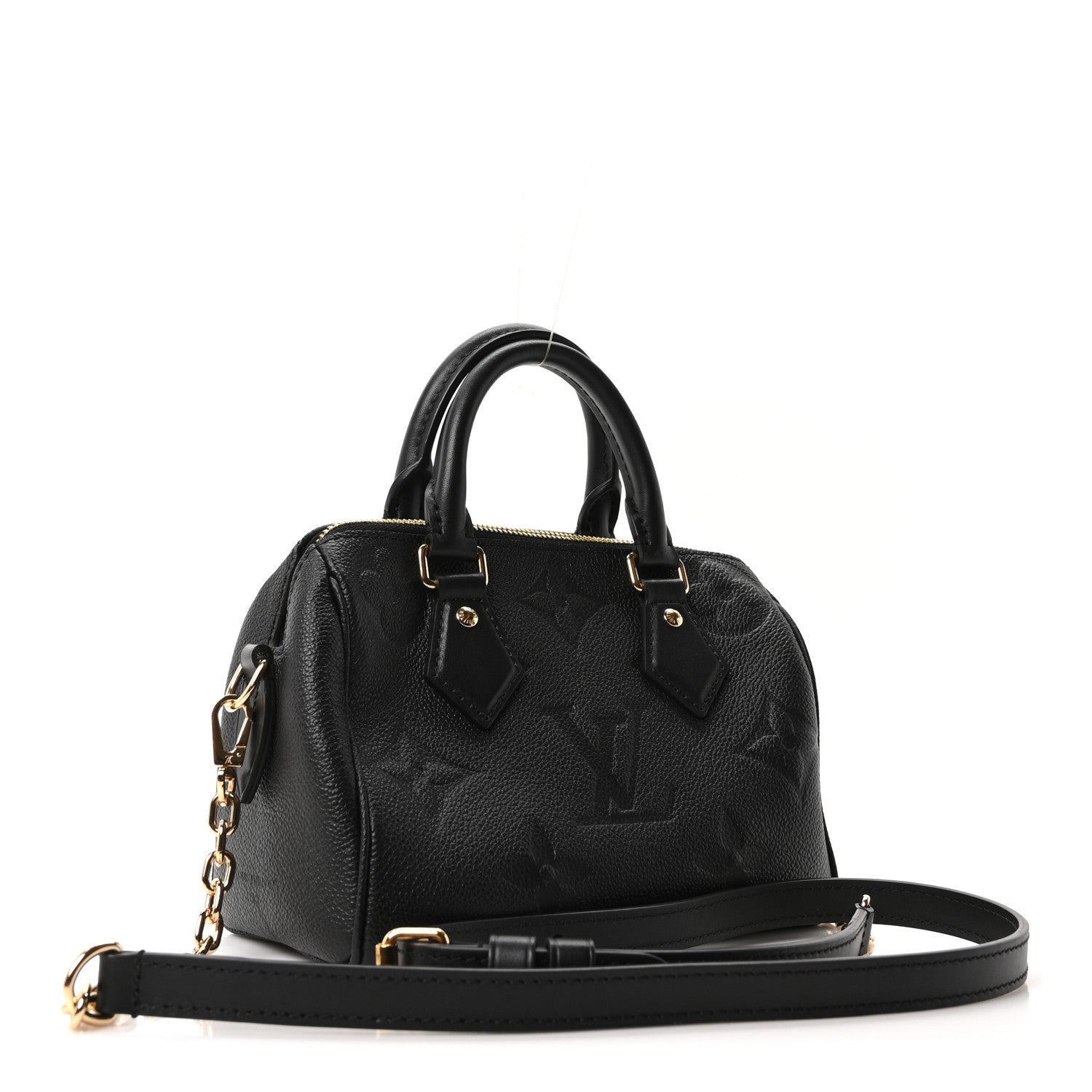 Louis Vuitton Empreinte Monogram Giant Speedy Bandouliere 20 Black 3 of 9