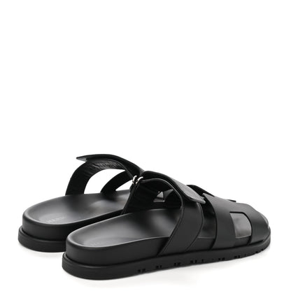 Hermes Calfskin Womens Chypre Sandals 39 Black 4 of 9