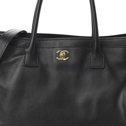 Chanel Calfskin Cerf Executive Shopper Tote Black 10 of 18