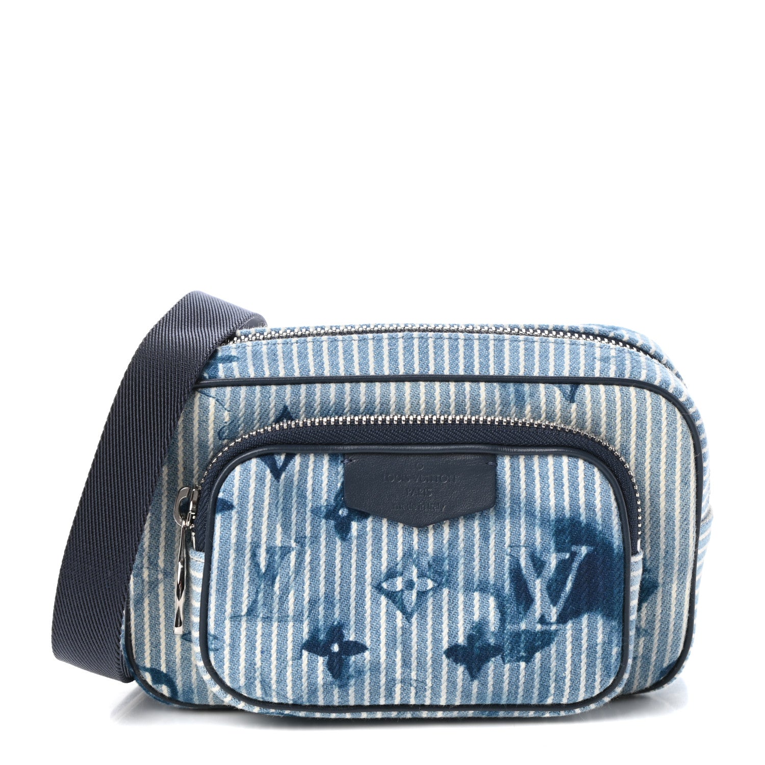 Louis Vuitton Hickory Stripes Denim Monogram Watercolor Outdoor Pouch Blue 1 of 9