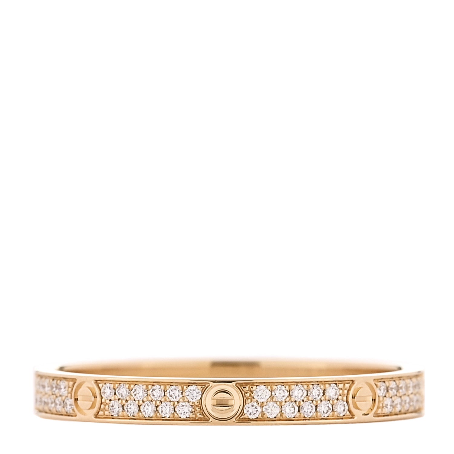 Cartier 18K Yellow Gold Diamond 2.6mm LOVE Paved Band Ring 62 10 3 of 5