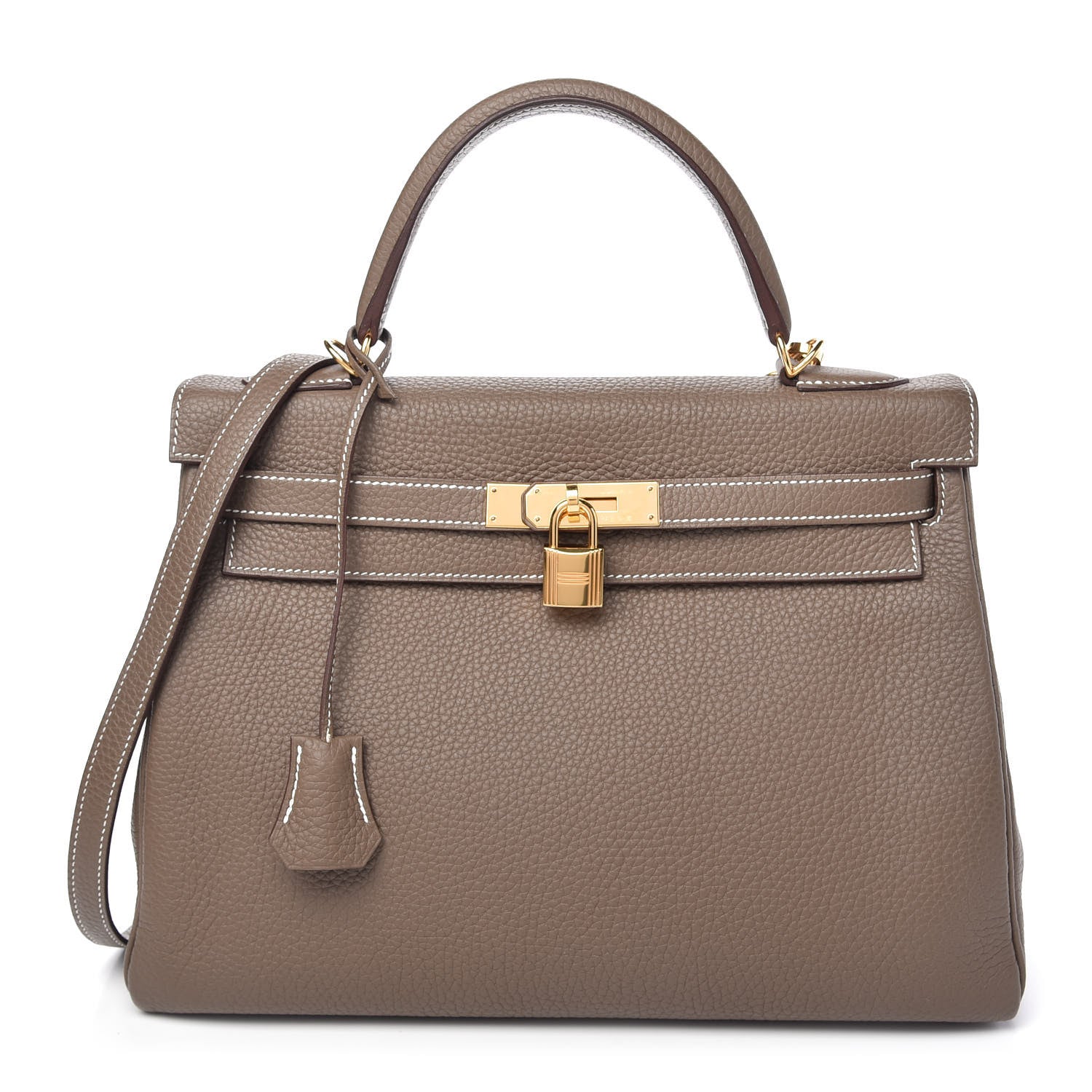 Hermes Togo Kelly Retourne 32 Etoupe 1 of 10
