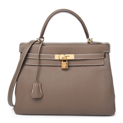 Hermes Togo Kelly Retourne 32 Etoupe 1 of 10
