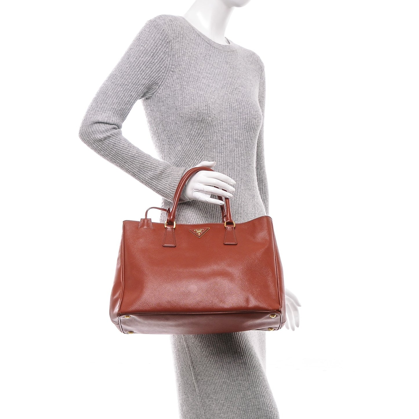 Saffiano Lux Large Tote Bacca