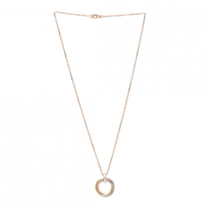 Cartier 18K Pink White Yellow Gold Diamond Trinity Pendant Necklace 3 of 4