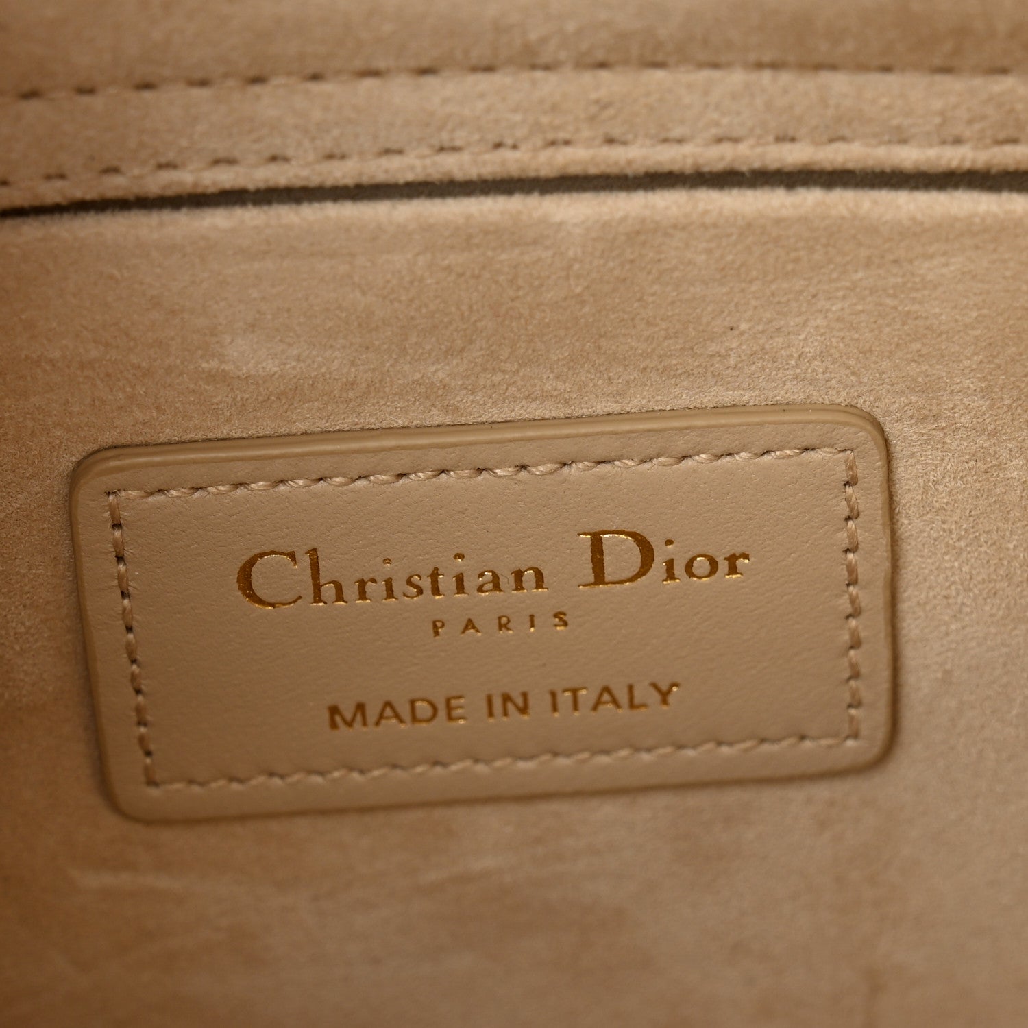 Christian Dior Lambskin Cannage Medium Lady D-Joy Sand 6 of 10