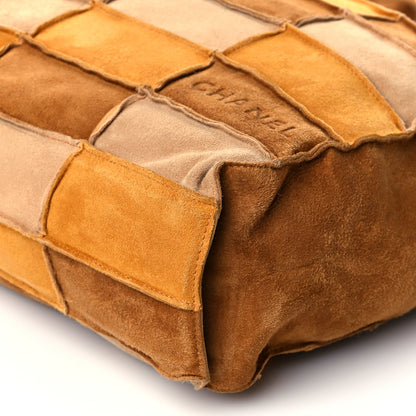 Chanel Suede Patchwork Shoulder Bag Light Brown 9 of 9