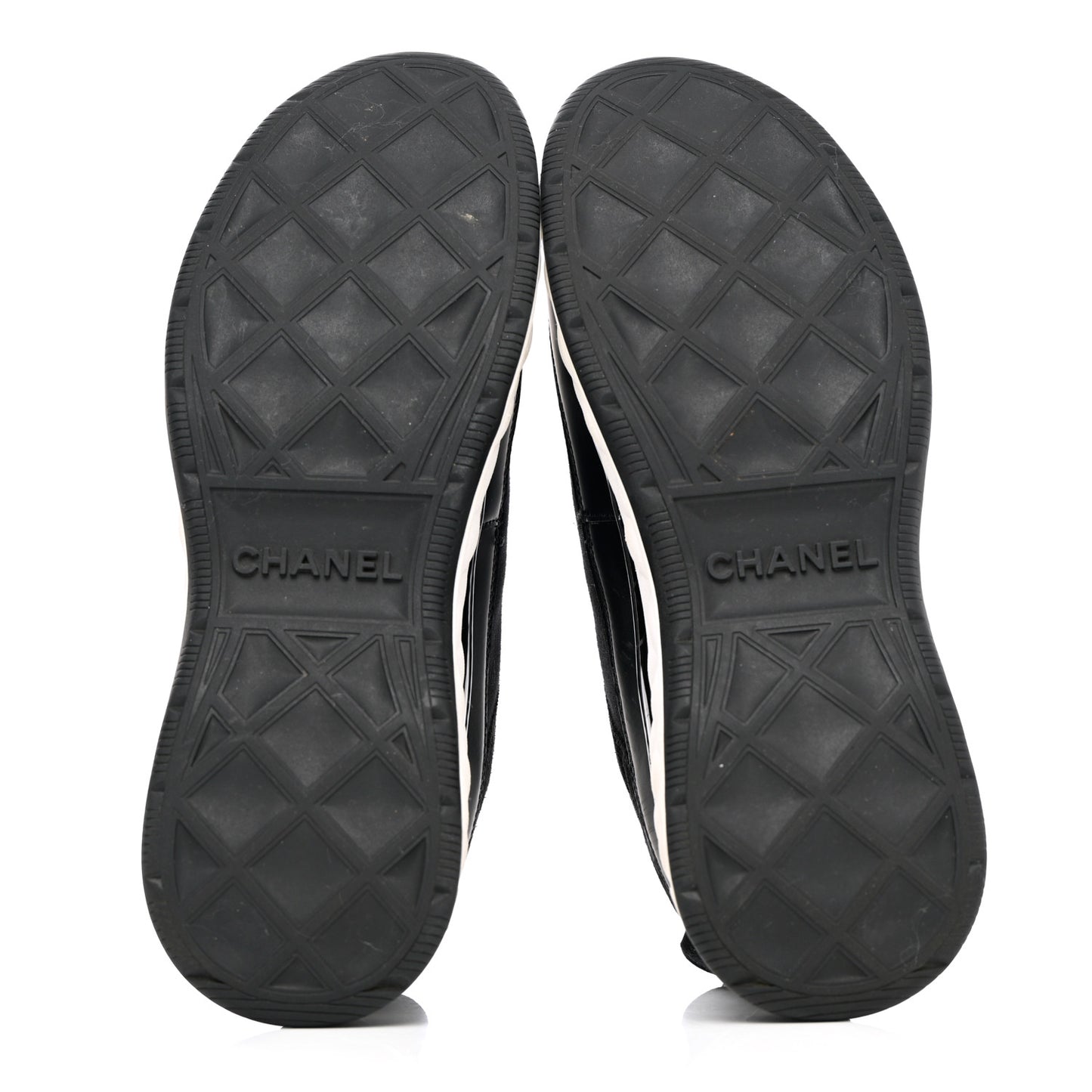 Velvet Calfskin Mixed Fibers CC Sneakers 41 Black