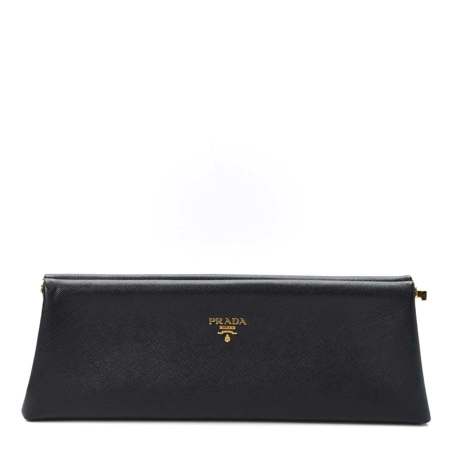 Saffiano Frame Clutch Black