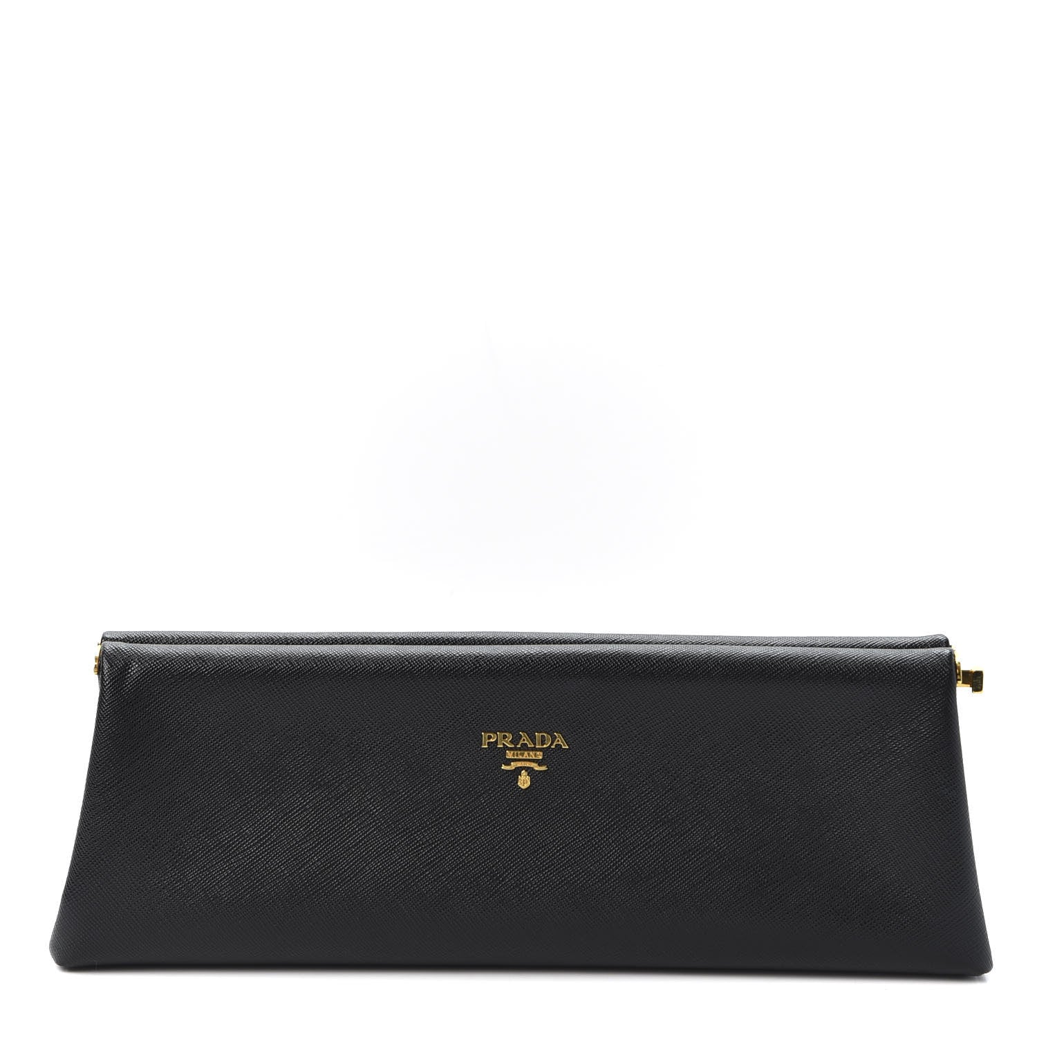 Prada Saffiano Frame Clutch Black 1 of 9