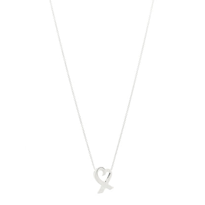 Tiffany Sterling Silver Paloma Picasso Loving Heart Pendant Necklace 1 of 6