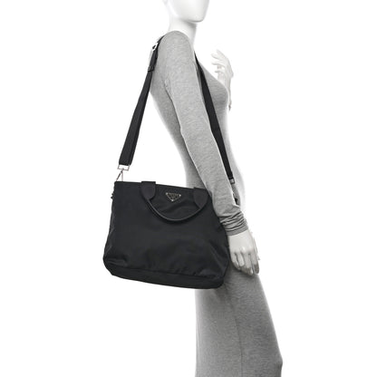 Prada Nylon Vela East West Shopper Tote Black 2 of 12