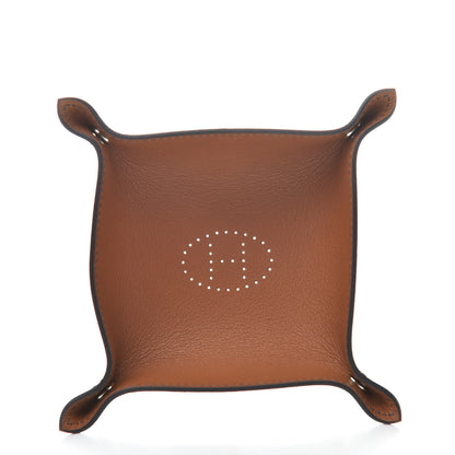 Hermes Taurillon Clemence Mises et Relances Change Tray Gold 5 of 8
