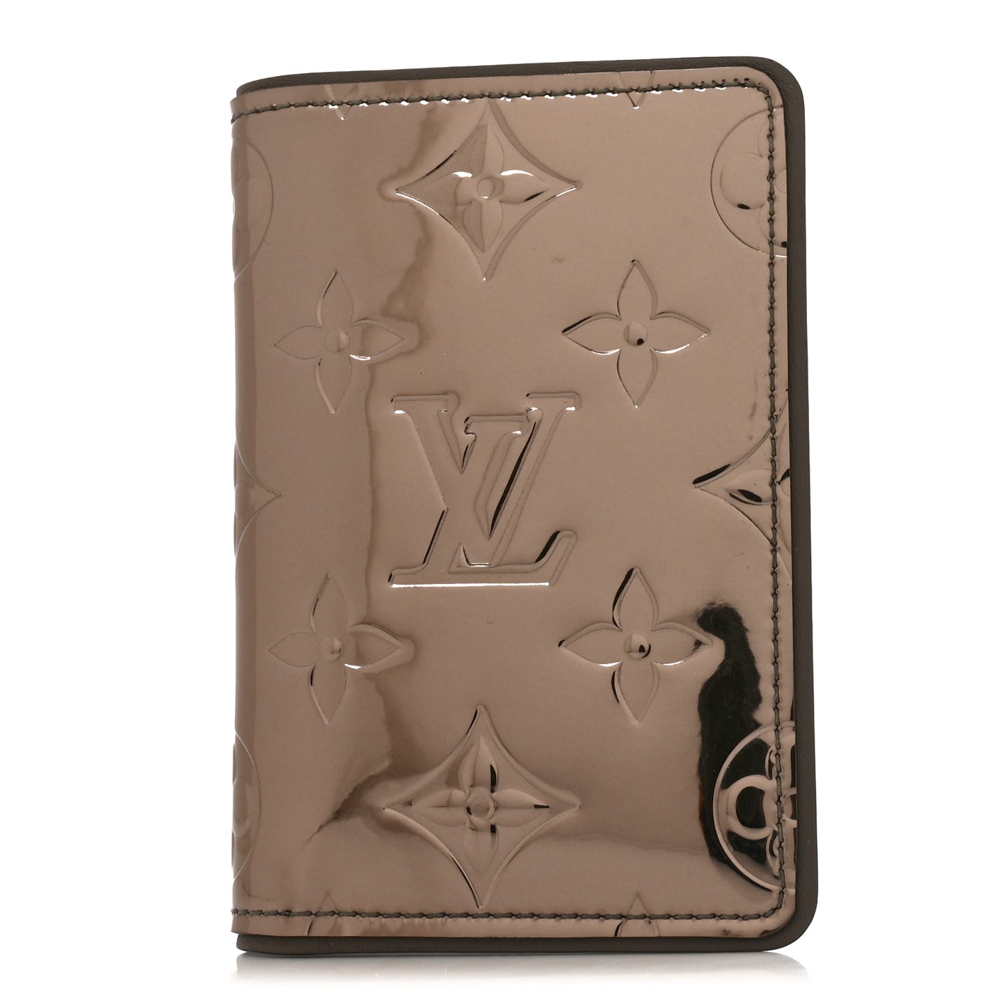 Mirror Monogram Pocket Organizer Gunmetal