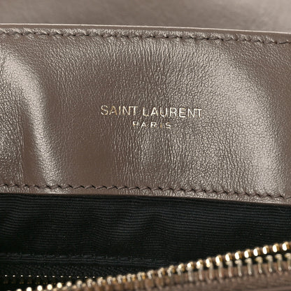 Saint Laurent Calfskin Y Quilted Monogram Medium Loulou Chain Satchel Taupe 5 of 8