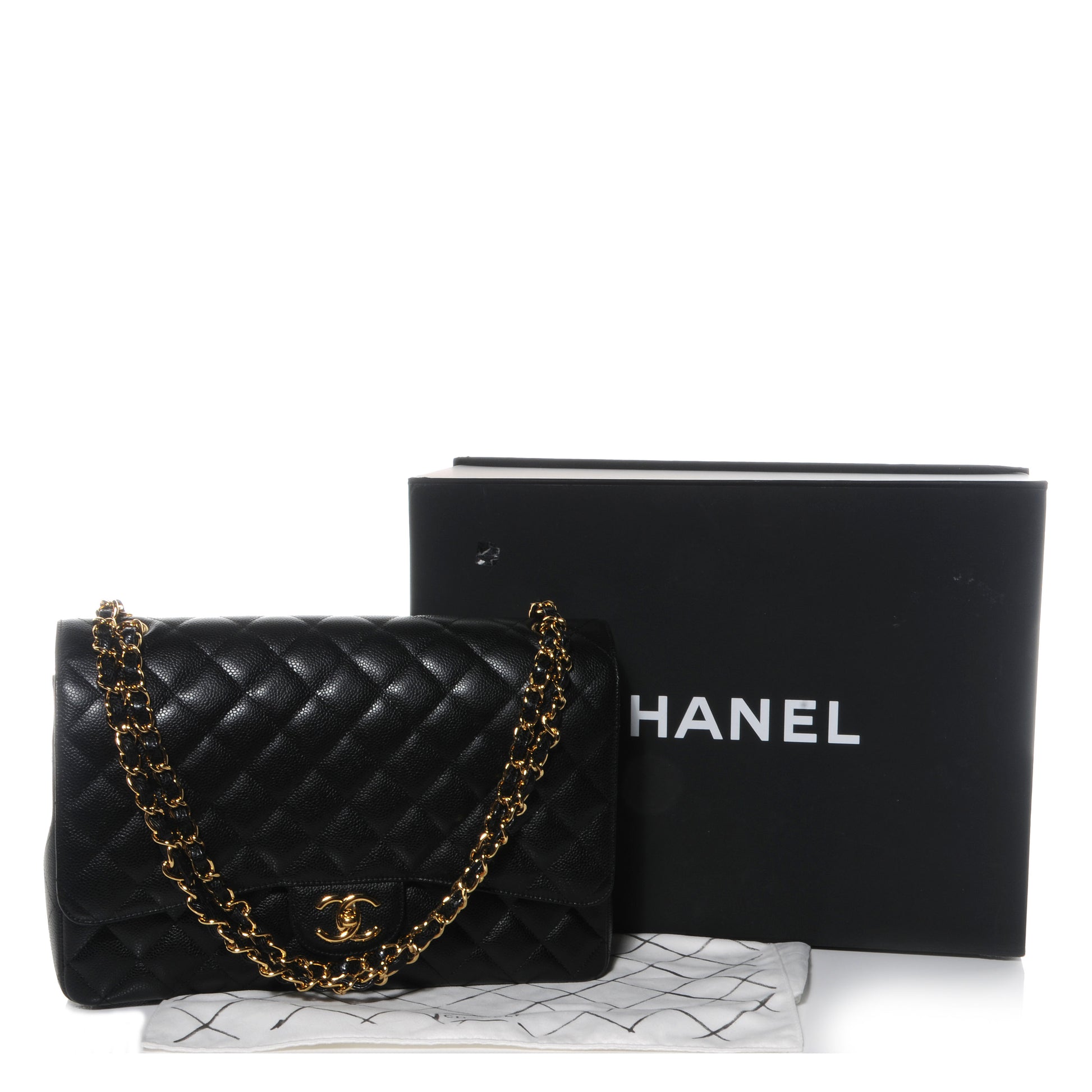 Chanel Caviar Quilted Maxi Double Flap Black 5 of 9