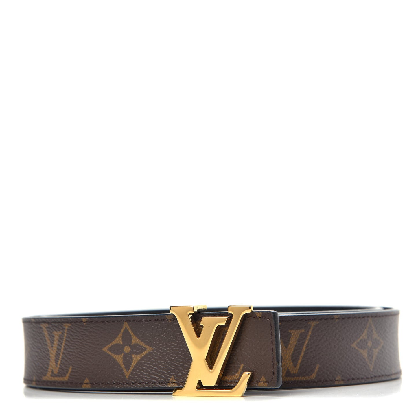 Calfskin Monogram 30mm LV Initiales Reversible Belt 85 34 Black
