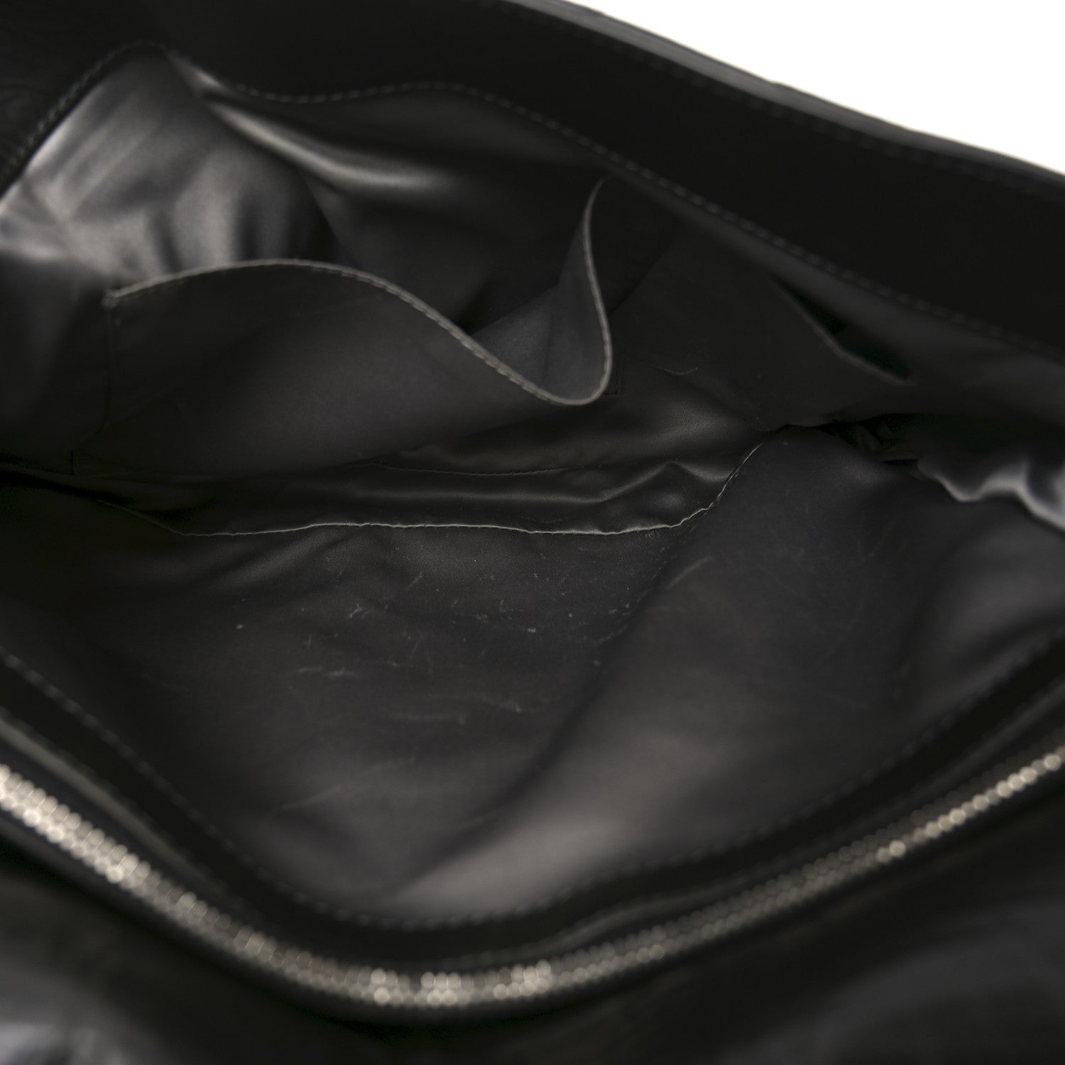 Chanel Glazed Calfskin Quilted CC XL Single Flap Black 5 of 10