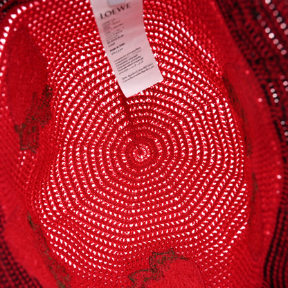 Loewe X PAULA'S IBIZA Crochet Beaded Strawberry Bucket Hat S Red 4 of 5