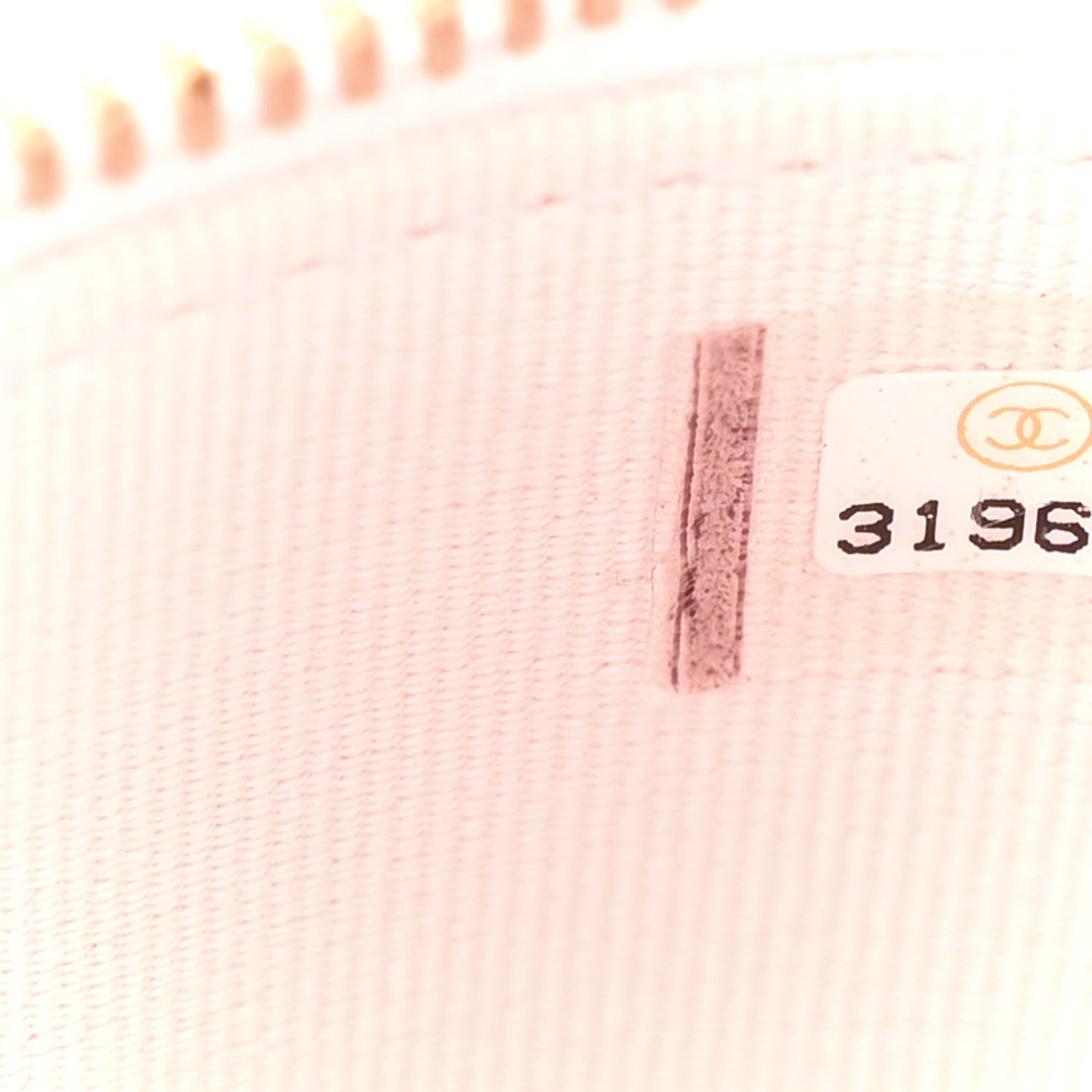 Lambskin Quilted Mini Vanity Case With Pearl Chain Light Pink