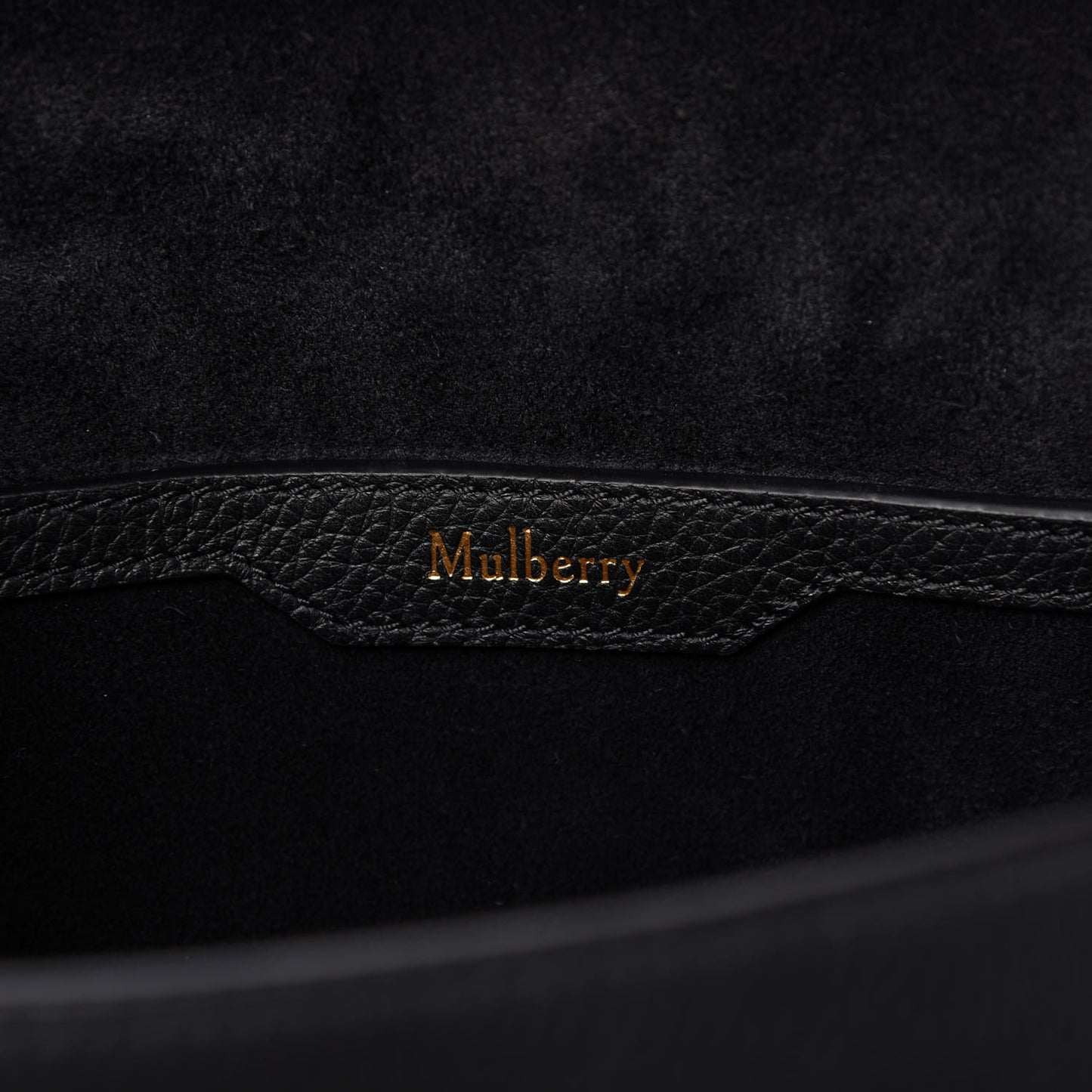 Small Classic Grain Calfskin Amberley Satchel Black