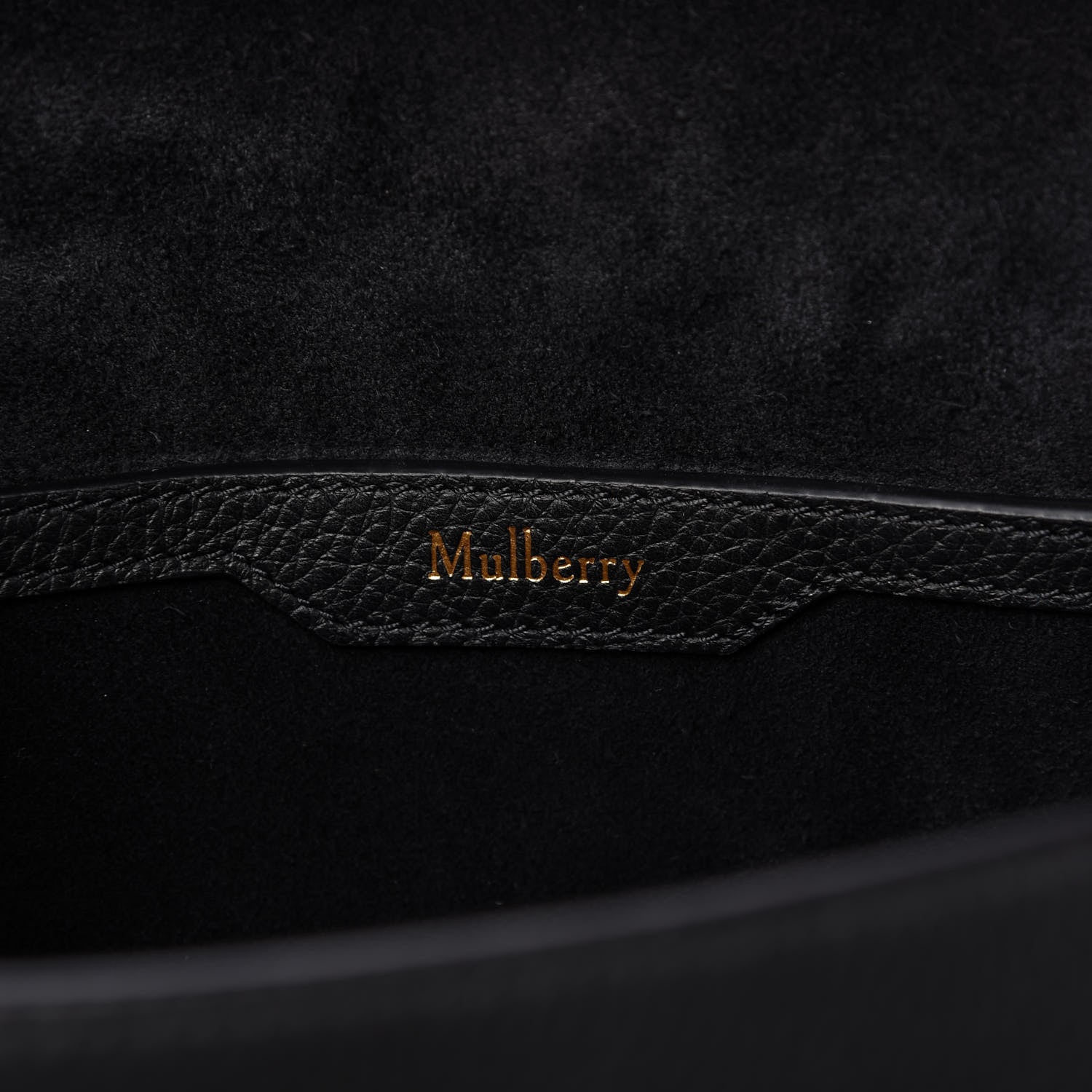 Mulberry Small Classic Grain Calfskin Amberley Satchel Black 8 of 9