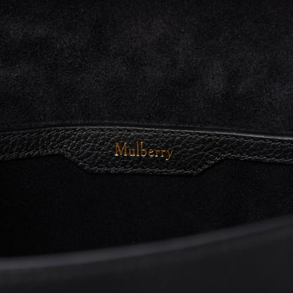 Mulberry Small Classic Grain Calfskin Amberley Satchel Black 8 of 9