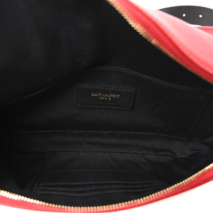 Saint Laurent Grain De Poudre Monogram Belt Bag Rouge Eros 5 of 10