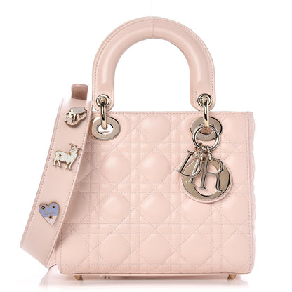 Christian Dior Lambskin Cannage Small Lucky Badges My Lady Dior Pink 1 of 8