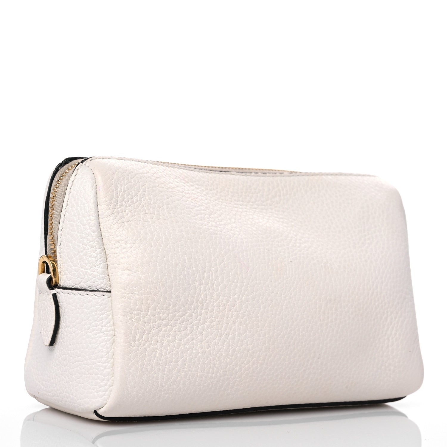 Prada Vitello Daino Cosmetic Pouch White 3 of 15