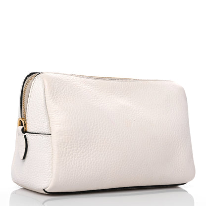 Prada Vitello Daino Cosmetic Pouch White 3 of 15