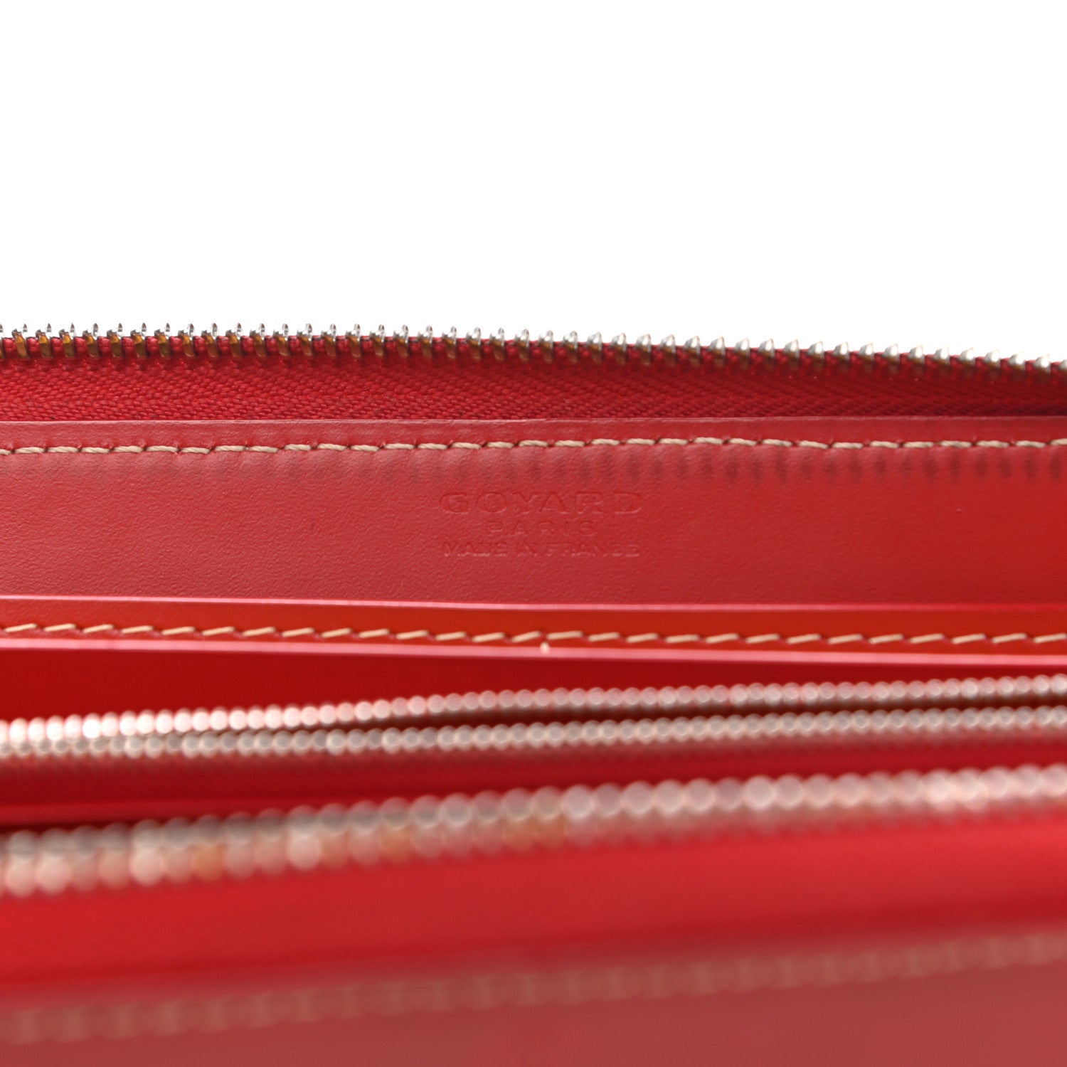Goyard Goyardine Matignon Zip Around GM Wallet Red 6 of 11