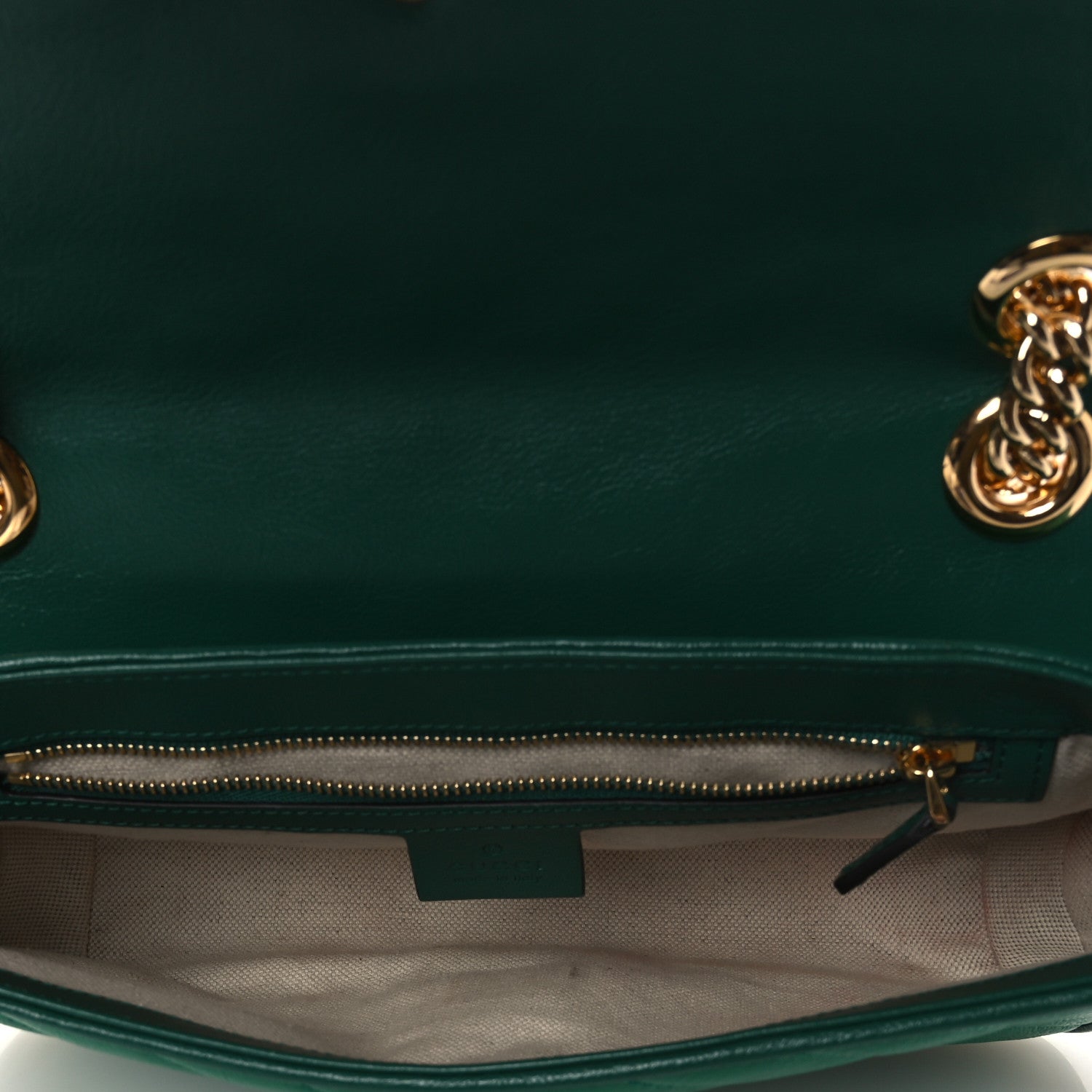 Gucci Azalea Calfskin Enamel Matelasse Diagonal Small Torchon GG Marmont Shoulder Bag New Shamarock Emerald 5 of 15