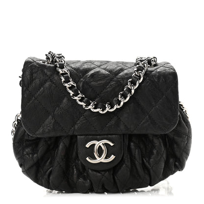 Chanel Washed Lambskin Quilted Medium Chain Around Flap Black 1 of 10
